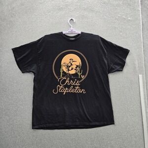 Chris Stapleton Men Shirt 2XL Black Graphic Logo Short Sleeve